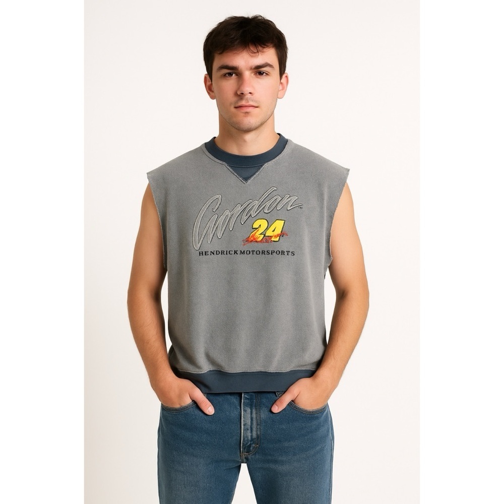 Nutmeg Mills Chase Authentics x Vintage NASCAR Jeff Gordon Cut Off Sweatshirt